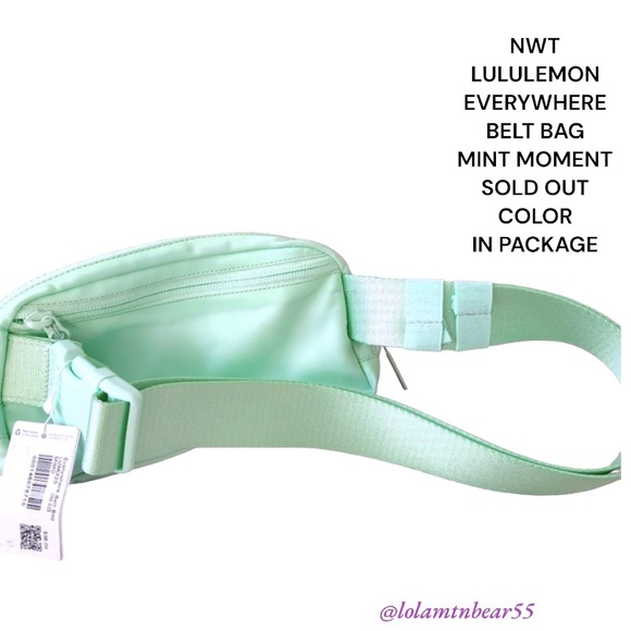 HTF/SOLD OUT MINT MOMENT COLOR NWT LULULEMON EVERYWHERE BELT BAG WATER REPELLENT - Picture 6 of 14